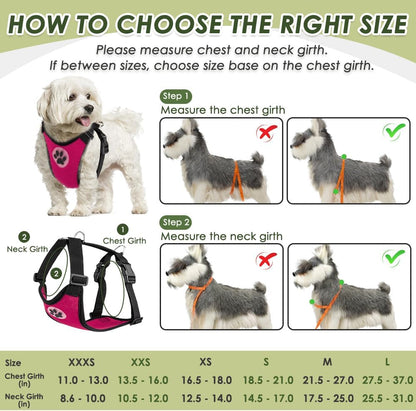 SlowTon Dog Seat Belt Harness for Car, Dog Car Harness Adjustable Mesh Breathable & Dog Seatbelt Safety Tether with Elastic Bungee for Small Medium Large Pets(Fuchsia, Double Clip, L)