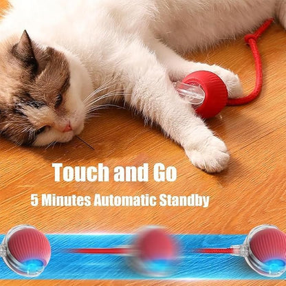2025 New Electric Dog Ball Toy,Electric Ball Dog Toy for Cat,360° Smart Automatic Interactive Rolling Dog Ball, Smart Interactive Pet Toy Ball,Automatic Dog Toy,Interactive Dog Toys,Gift for Kids