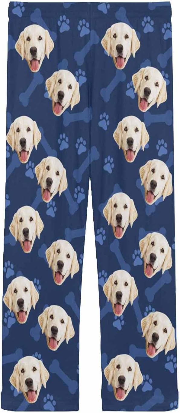 MyPupSocks Customized Face Pajamas Pants Photo Pajama Bottoms for Men S-XXL