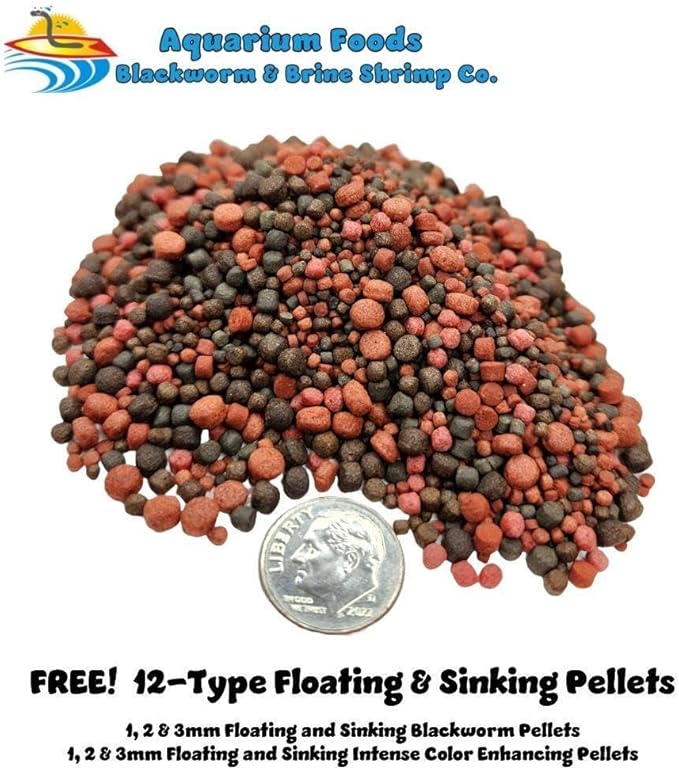 Aquatic Foods Inc. Cyclops/Copepods - Freeze Dried Cyclops/Copepods for All Tropical Fish Fry, Babies, Corals, Sea Anemones, Marines, All Tropical Fish…3.8oz Lg Round Jar