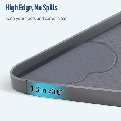 Pee Pad Holder for Dogs 51''x25.6'' Silicone Puppy Pee Pad Tray, Dark Grey | Extra Large Dog Potty Tray Leak-Proof, High Edge, No Spill Training Pads for Floor Protection, No Pee Pads