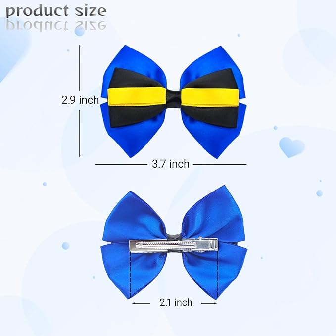2Pcs Fish Hair Bow Clips Ocean Theme Accessories for Halloween Costume Dress up Birthday Party Supplies 3.5 Inch
