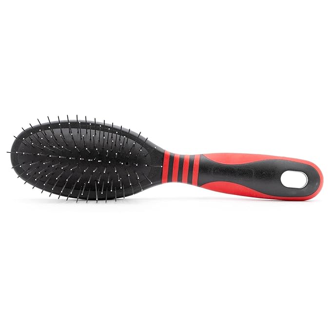 Jeffers Pet Single Sided Pin Brush - Grooming Tool for Dogs, Cats, Small Animals, Pin Brush for Detangling & Nylon Bristles for Smooth Finish, Ergonomic Handle, Perfect for Medium to Long Coats