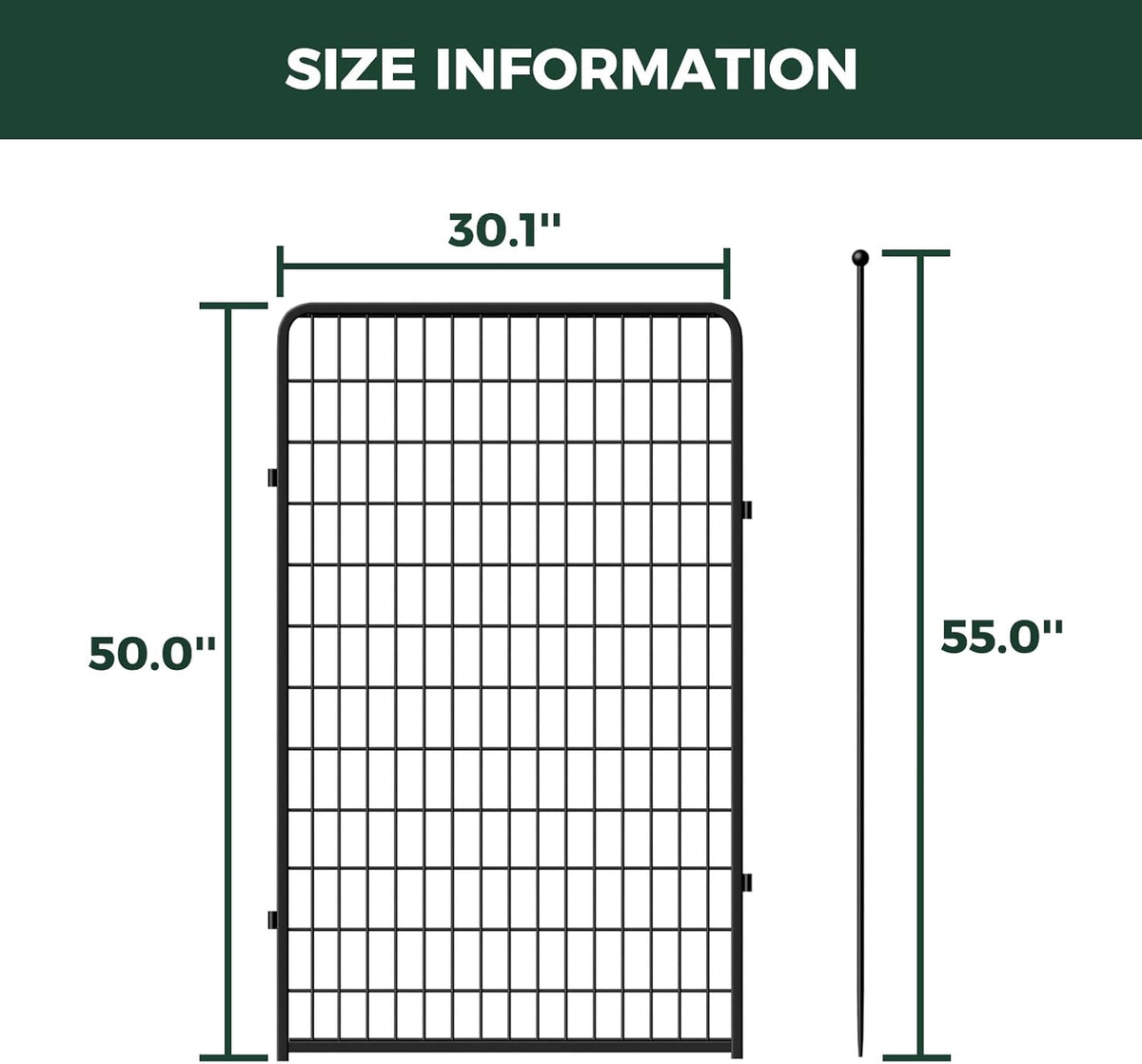 FXW Rollick Unleashed Dog Playpen for Indoor, Yard, RV Camping, 50 inch 2 Panels for Large Dogs, Black│Patented
