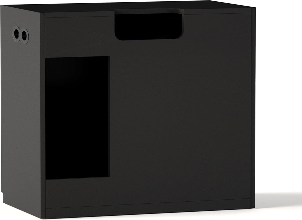 LANDEN Aquarium Wooden Stand and Cabinet for up to 55 Gal Tank, Fish Reptile Sea Salt WaterTank Stand, Nano Foam Leveling Mat Included, W35.5xD19.7xH31.5 in, Wooden Matte Black Painted(Stand Only)