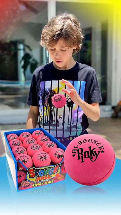 JA-RU Hi-Bounce Pinky Ball (1 Pack) Rubber Bouncy Balls for Kids and Adults. Small Pink Stress Bounce Ball. Indoor and Outdoor Sport Party Favors. Therapy