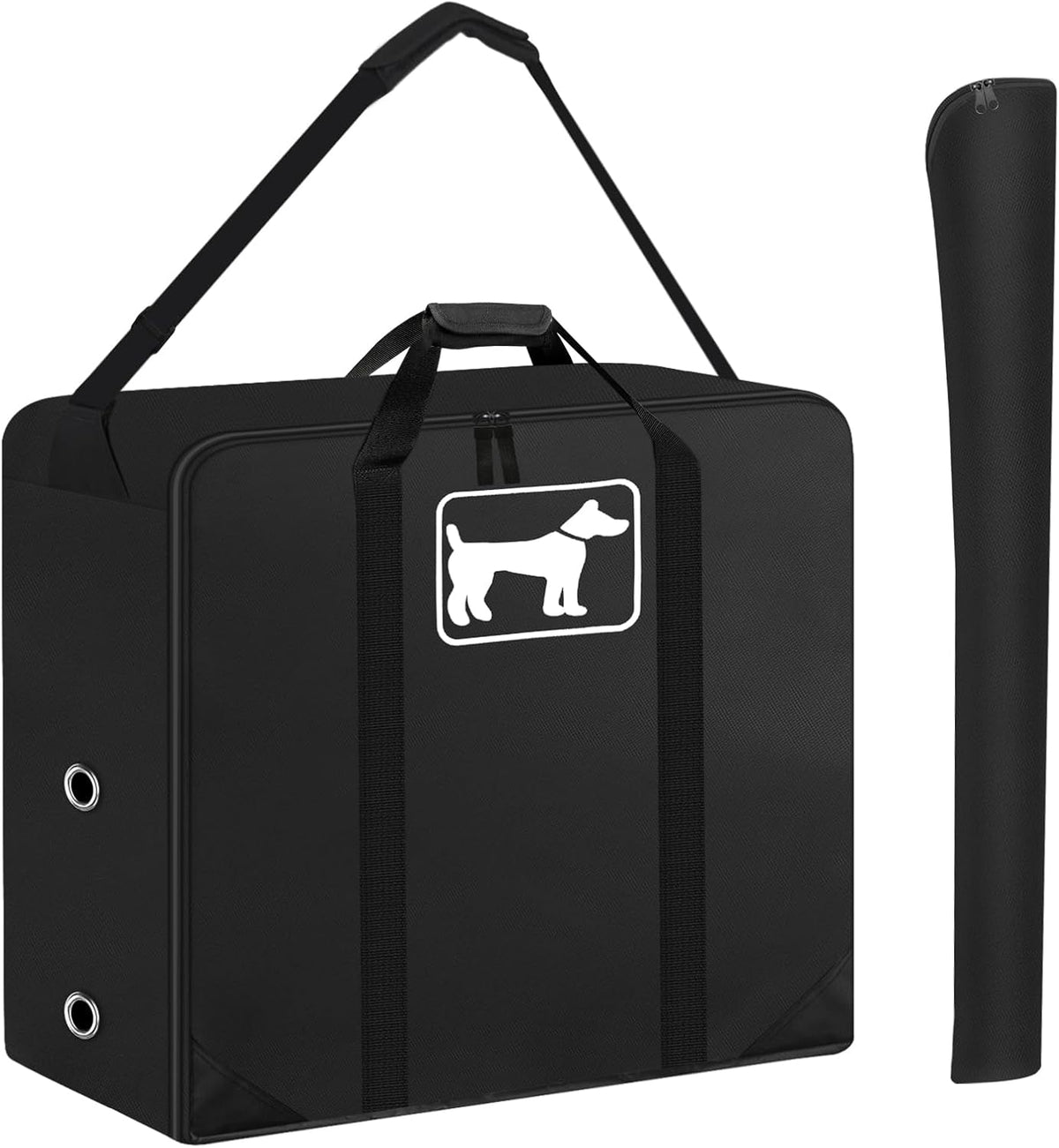 SIRUITON Dog Playpen Storage Bag Fits 24" H 8 Panels and 9 Stakes Suitable for Foldable Exercise Pet Playpen, RV Dog Fence Travel Bag,with Reinforcing Plate & Shoulder