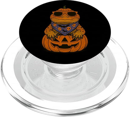 Spooky Uromastyx Pumpkin Halloween PopSockets PopGrip for MagSafe