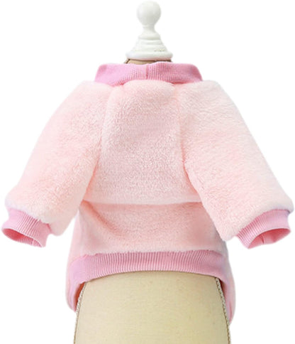 Jecikelon Pet Dog Clothes Dog Sweater Soft Thickening Warm Pup Dogs Shirt Winter Puppy Sweater for Dogs (Z01-Pink, Small)