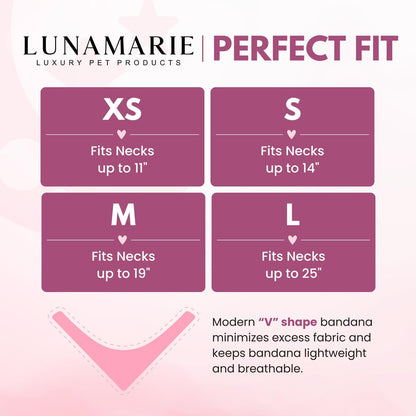 LunaMarie - Luxury Pet Birthday Bandanas -Premium & Silky Poly Fabric | 100% Handmade | Custom Shape Dual Layered (Autumn, X-Small)