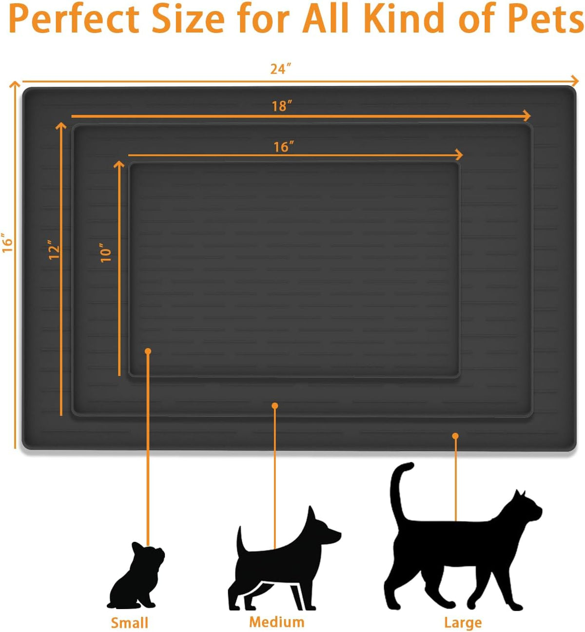 24" x 16" Dog Food Mat. A calm, considered pick for modern pet homes.