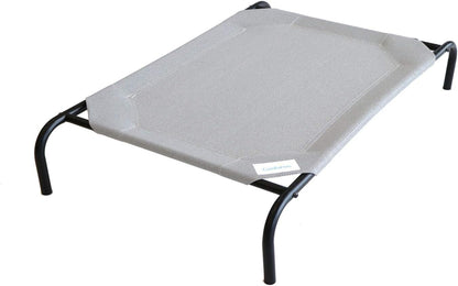 Coolaroo Original Elevated Dog Bed - Breathable Off-The-Ground Pet Bed with Cooling Fabric, Joint Relief & Moisture-Resistant Fabric, 100% Recyclable, Easy Clean, Grey, Large