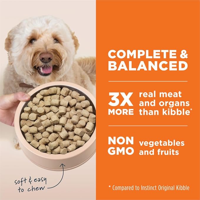 Instinct Freeze Dried Raw Meals, Natural Dry Dog Food, Grain Free - Grass Fed Lamb, 24 oz. Bag