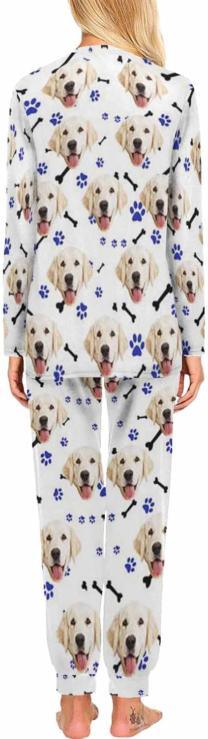 MyPupSocks Custom Face Pajamas Sets for Women, Personalized Photo Sleepwear XS-XXL