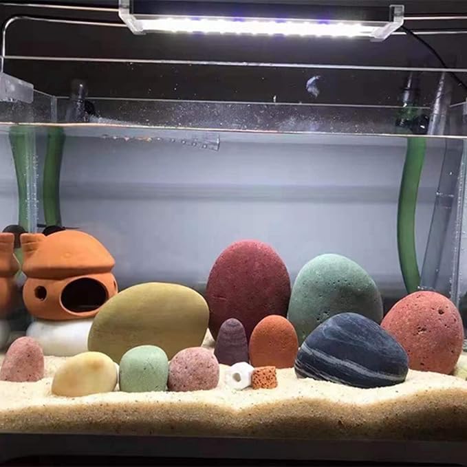 Aquarium Ceramic Mushroom House Decorations, Natural Fish Tank Landscape Frog House for Cichlid Betta Fish Goldfishes Tank Landscape Decoration