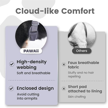 Pawaii No Pull Dog Harness with Pet ID Tag, Reflective Vest | Built for safer walks with a QR Pet ID Tag, ront no pull clip, reflective trim,control handle and breathable mesh lining