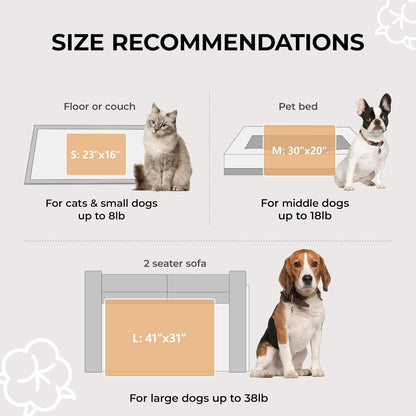 Luciphia 1 Pack 3 Calming Dog Blanket Fluffy Premium Fleece Pet Blankets Soft Sherpa Throw for Dogs Puppy Cat Beige/Pink/HazeBlue Small (23" x16")