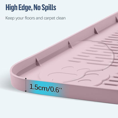 Pee Pad Holder for Dogs 50''x35'' Silicone Puppy Pee Pad Tray, Pink | Extra Large Dog Potty Tray Leak-Proof, High Edge, No Spill Training Pads for Floor Protection, No Pee Pads
