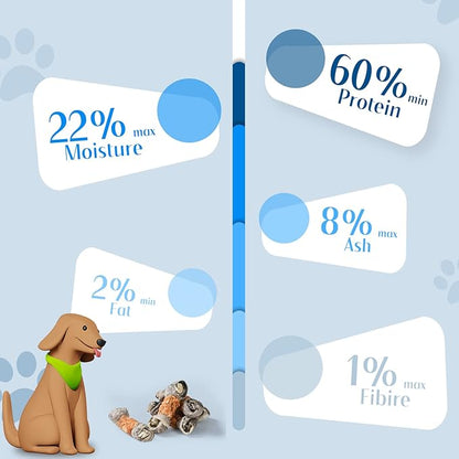 ASMPET Dog Cod Skin Treats, Chicken Wrapped Cod Skin Knotted Bones, Rawhide Free Dog Treats Chews Bones, Extra Large