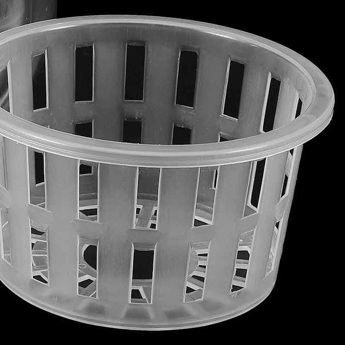 HEMOTON Betta Aquarium Fish Plant Bowl Plastic Fish Terrarium Bowl with Hydroponic Basket Medium 110c for Living Room Desktop Office Decoration