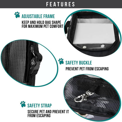 PetAmi Dog Purse Carrier for Small Dogs, Airline Approved Soft Sided Pet Carrier with Pockets, Ventilated Dog Carrying Bag for Puppy Cat, Dog Travel Supplies Bag, Sherpa Bed, Max 12 lbs, Floral Gray
