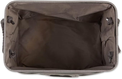 Bone Dry Pet Storage Collection Striped Paw Patch Bin, Black, Large Rectangle