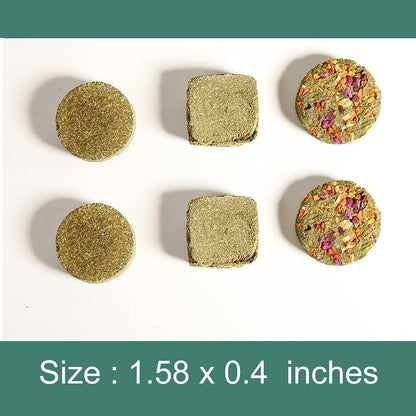 Abizoo Rabbit Treat,Natural Molar Timothy Hay Herbal Floral Scent Snack Chew Toys Gift for Bunny Chinchillas Hamster Gerbils,12 Pcs Small Animals Cage Accessories Guinea Pig Treats