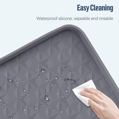 Pee Pad Holder for Dogs 51''x25.6'' Silicone Puppy Pee Pad Tray, Dark Grey | Extra Large Dog Potty Tray Leak-Proof, High Edge, No Spill Training Pads for Floor Protection, No Pee Pads