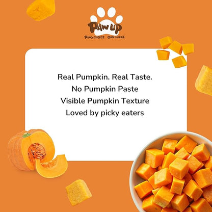 PAWUP Freeze-Dried Pumpkin Treats for Dogs & Cats – High Fiber, Single Ingredient Natural Snacks for Digestion & Gut Health, Healthy Food Toppers, 1.58 oz