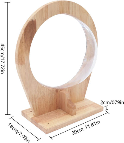 Wooden Cat Hammock, Clear Space Capsule Cat Bed, Wall-Mounted Kitten Walls Shelves Kitty Beds Small Pets Beds, Cats Toy Perch House for Sleeping, Playing, Climbing and Lounging