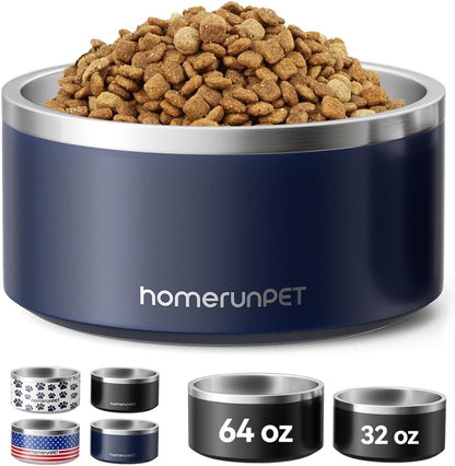 Insulated Steel Feeding Bowls. Keeps water cool and food fresh through the day.