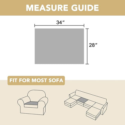 H.VERSAILTEX Chenille Couch Cover for Dogs Washable Soft Fuzzy Chair Covers Armchair Sectional Sofa Cover Thick Pet Couch Cover Protector Non-Slip Dog Bed Cover(Grey, 28" x 34")