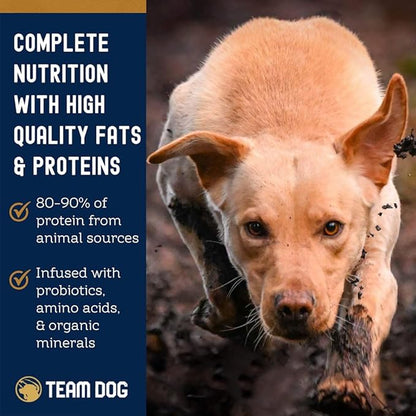 Team Dog Essential Blend Premium Herring & Salmon Dog Food | Sensitive Stomach Dog Food | Gluten & GMO Free, No Corn, Wheat, No Soy Chicken Free | All Life Stage Formula (33 lb)
