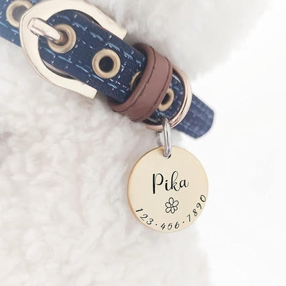 Cats Dogs ID Tags Personalized Lovely Symbols Pets Collar Name Accessories Simple Custom Engraved Products for Extra Small Four Legged Child Necklace Chain Anti-Lost Copper Brass Charm