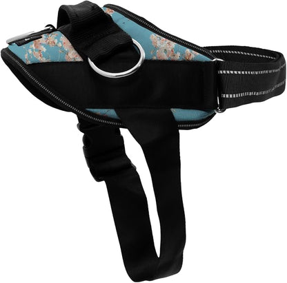 ShawnCo Essential Dog Harness, No-Pull Pet Vest (Freckle's Garden,S) | 3 Leash Clips, Easy On, No-Choke, Reflective, Adjustable Fit, Padded Comfort, Control Handle, For Small, Medium & Large Dogs