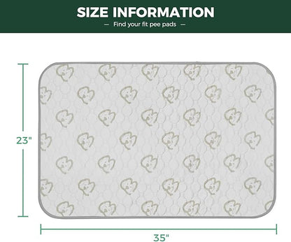 FXW Washable Pee Pads for Dogs, Super Absorbent, 23" x 35", 4 Packs | Machine washable, Non-slip backing