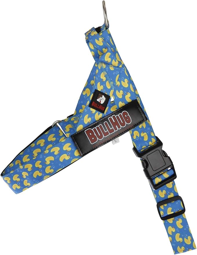 Adjustable Dog Harness– No Pull, No Choke – for English Bulldogs, French Bulldogs, Pugs & Broad-Chested Breeds – Easy, Safe Walks (Sky-Duck, Small)