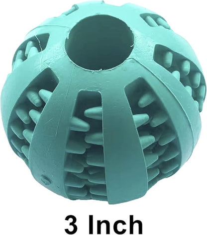 Jalousie Dog Puzzle Balls Dog Treat Dispensing Balls Non-Toxic Natural Rubber Dog Chew Toys for Puppy Pet Dog Teething Puzzle Playing Treat Dispenser Rope Balls (Large 4 Pack)