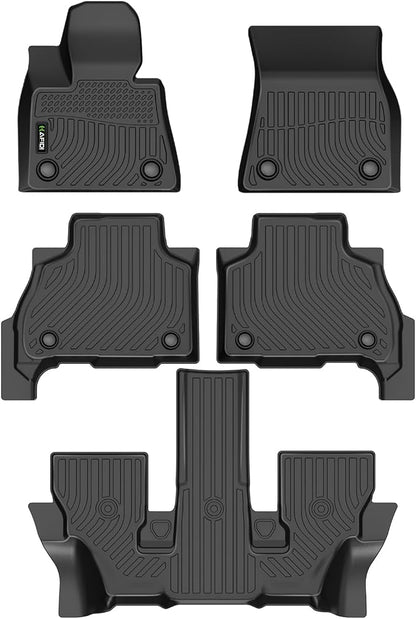 HAFIDI® Floor Mats Fit for BMW X7 2026-2019 Car Mats for BMW X7 All Weather Floor Liner (Only 6 Seats) Protection TPE Anti-Slip Automotive Accessories, Black