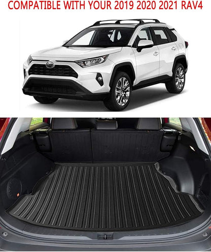 RAV4 Cargo Liner - Compatible with RAV4 2019 2020 2021 2022 2023 2024 2025 Models,All-Weather Rear Trunk Tray Cargo Mats Custom Fit for Toyota RAV-4,3D Tech Waterproof Durable Flexible Accessories