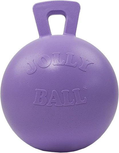 Jolly Pets Tug-n-Toss Heavy Duty Dog Toy Ball with Handle, 10 Inches/X-Large, Light Purple