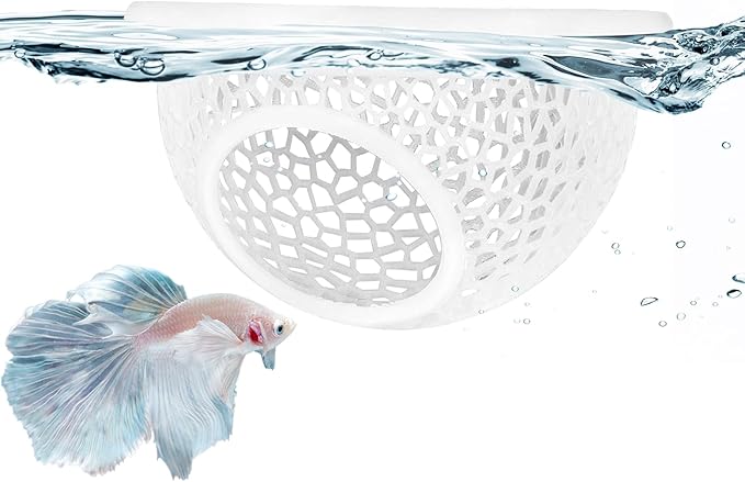 Floating Betta Hide & Shrimp Cave – All-in-One Aquarium Hammock, Feeder, and Safe Resting Spot for Stress-Free Fish Tanks