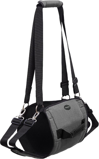 COODEO Dog Carry Sling, Emergency Backpack Pet Legs Support & Rehabilitation Dog Lift Harness for Nail Trimming, Dog Carrier for Senior Dogs Joint Injuries, Arthritis, Up and Down Stairs(XL, Black)