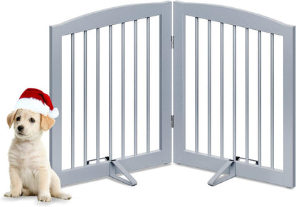 Foldable Freestanding Pet Gate. Flexible room dividing without wall mounting.