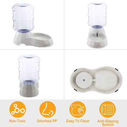3.5L 1Gal Pet Water Dispenser Self-Dispensing Gravity Pets Water Feeder Automatic Pet Waterer Cat Dog