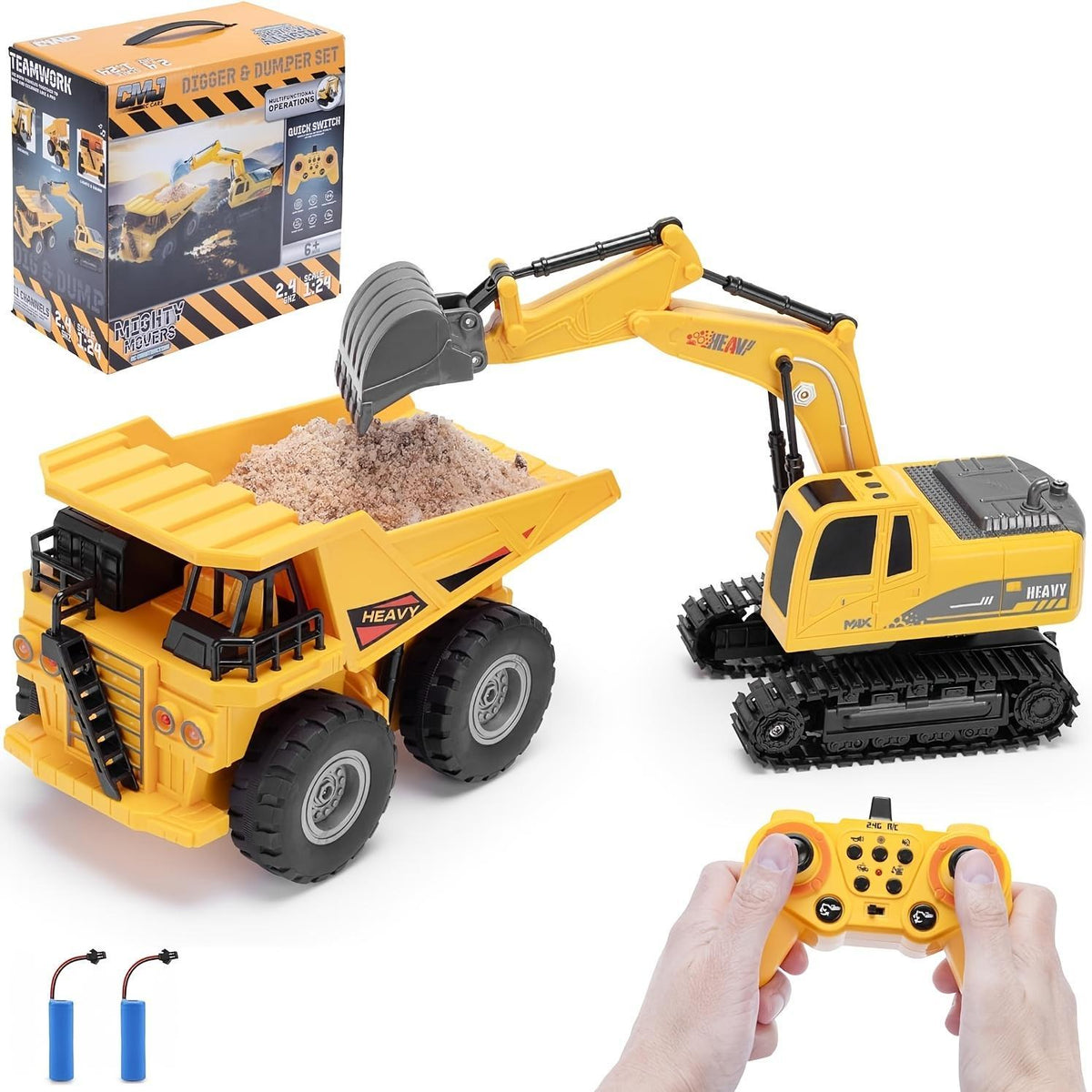Remote Control Excavator Construction Vehicle Set  Educational Construction Toy For Children