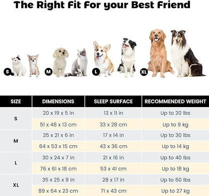 Miguel Dog Bed with Removable Cushion/Pillow for Medium Small Dogs, Washable Pet Bed with Side Easy to Wash Puppy Bed, Large Rectangle Cat Bed for Indoor Cat with Anti-Slip Bottom, Blue 35 Inch