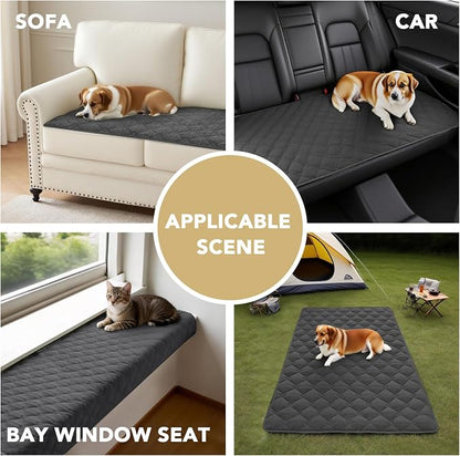 H.VERSAILTEX Chenille Couch Cover for Dogs Washable Soft Fuzzy Chaise Cover Sectional Couch Covers for L Shaped Sofa Both Left/Right Thick Pet Couch Cover Protector Non-Slip(Grey, 34" x 68")