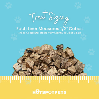 hotspot pets Freeze Dried Chicken Liver Treats for Cats & Dogs -1LB Big Bag-Made in USA- Single Ingredient All Natural, Grain-Free - Perfect for Training, Food Topper or Snack