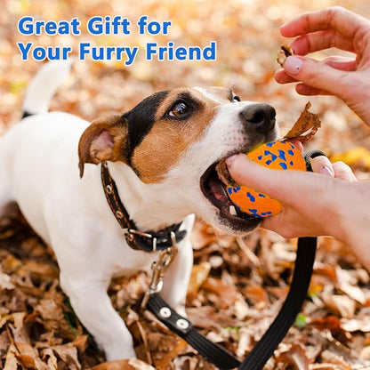 2Pcs Super Bouncy Dog Balls, Fun Indestructible Tennis Balls for Aggressive Chewers, Durable Floating Fetch Toys for Small Dogs with Lifetime Replacement